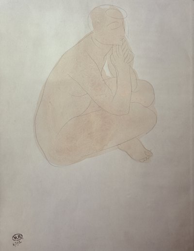Woman Sitting Cross-Legged by Auguste Rodin